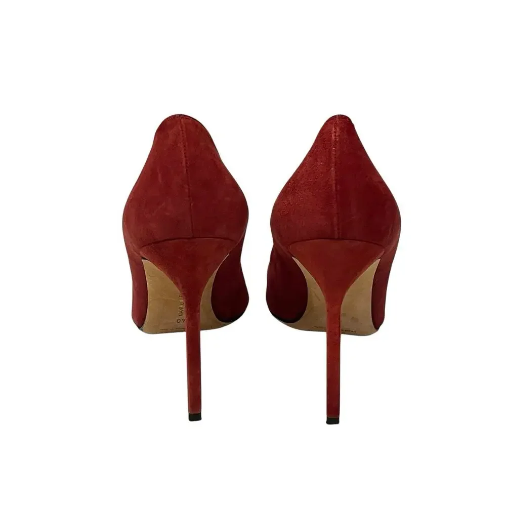 MANOLO BLAHNIK - BB Red Suede Pumps Size 40